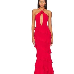 Nbd red Bray Maxi Dress Revolve